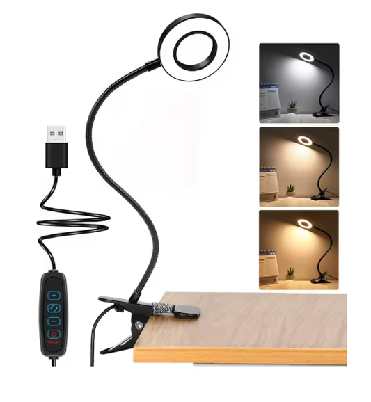 360° Flexible LED clip on desk lamp